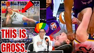 THUG Alyssa Thomas puts FIST in Caitlin Clark's THROAT, KNEES Groin! Clark Leaves w BACK INJURY!