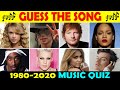 Guess the song  one song each year 19802020 music quiz 