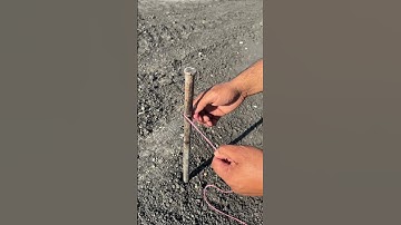 How to tie string line on first pin! Amarrar hilo primer pin #howtotiestringlie #construction