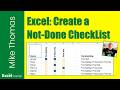 Excel: Convert Unticked Checkboxes Into a Dynamic To-Do List