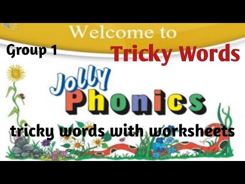 tricky words with worksheets jolly phonics tricky words tricky words sight words youtube