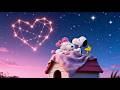 Magical Snoopy Valentine Night | Soft Jazz & Starry Ambience for Calm Vibes