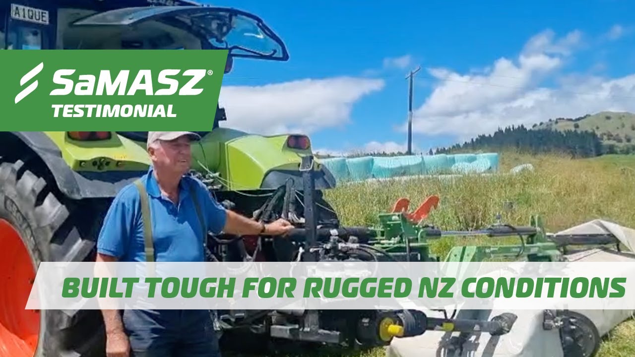 SaMASZ Testimonial - the KT disc mower built tough for rugged NZ conditions