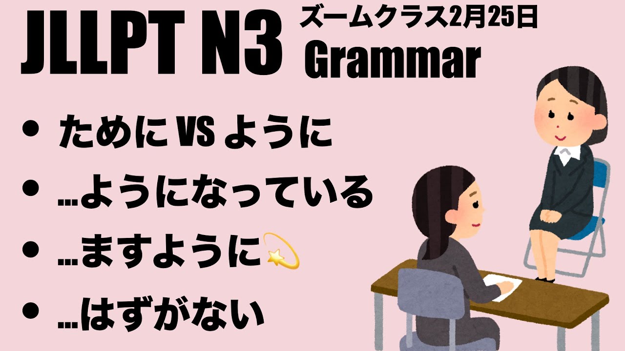 【JLPT N3】 Grammar Test