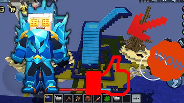 Building a large water park in bedwar 👍😎Blockman Go blocky mods