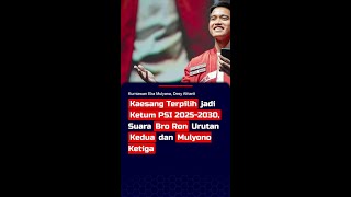 Kaesang Terpilih jadi Ketum PSI 2025-2030, Suara Bro Ron Urutan Kedua dan Mulyono Ketiga #short