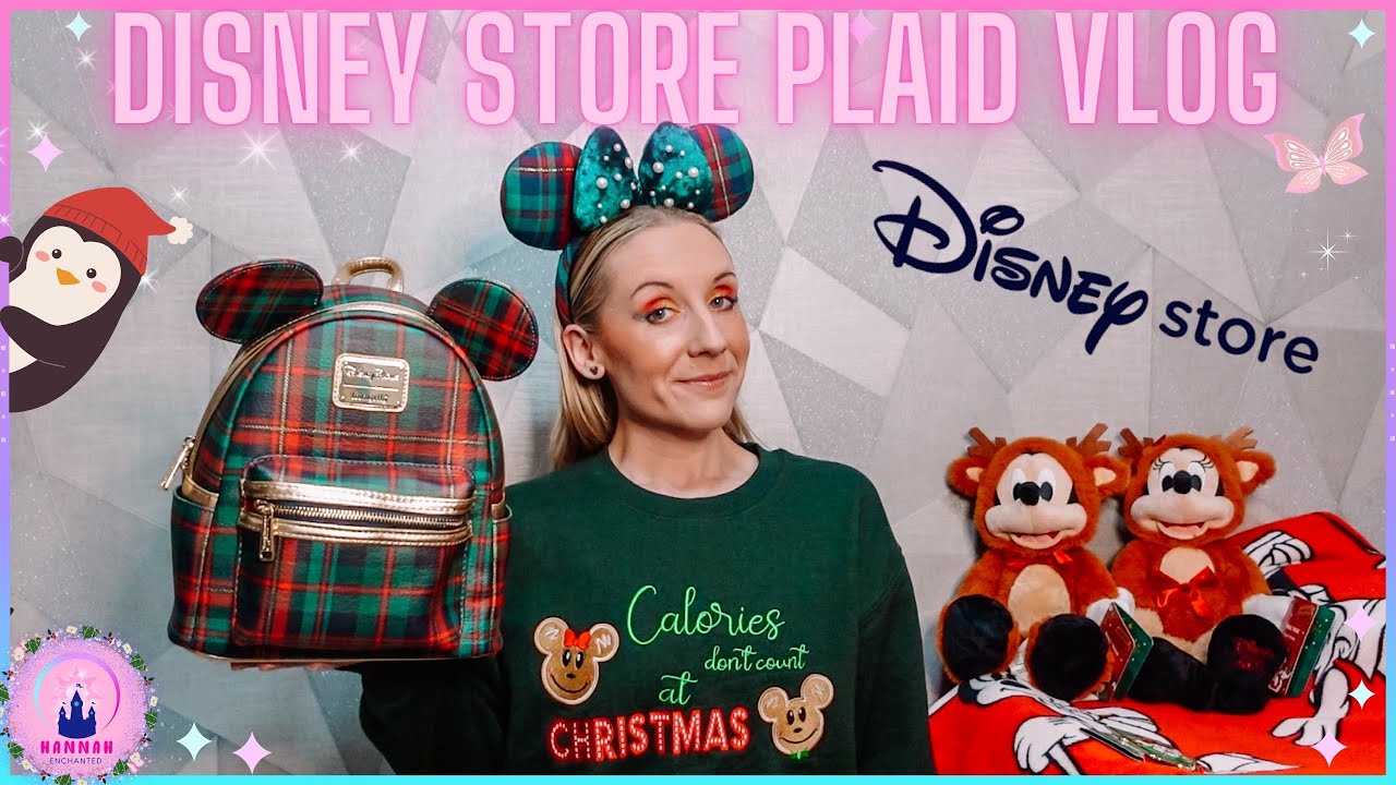 NWT Loungefly Tartan Plaid Mickey Ear Mini Backpack - Red, Green & Black Mickey Mouse Holiday Plaid Loungefly Backpack Just Dropped  main image 3
