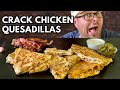 Youve got to see our new favorite chicken marinade for these crack chicken quesadillas  so good