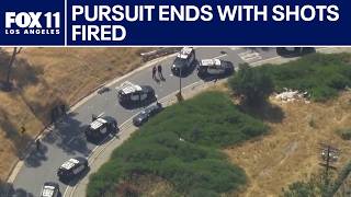 Shots fired at end of pursuit in East LA