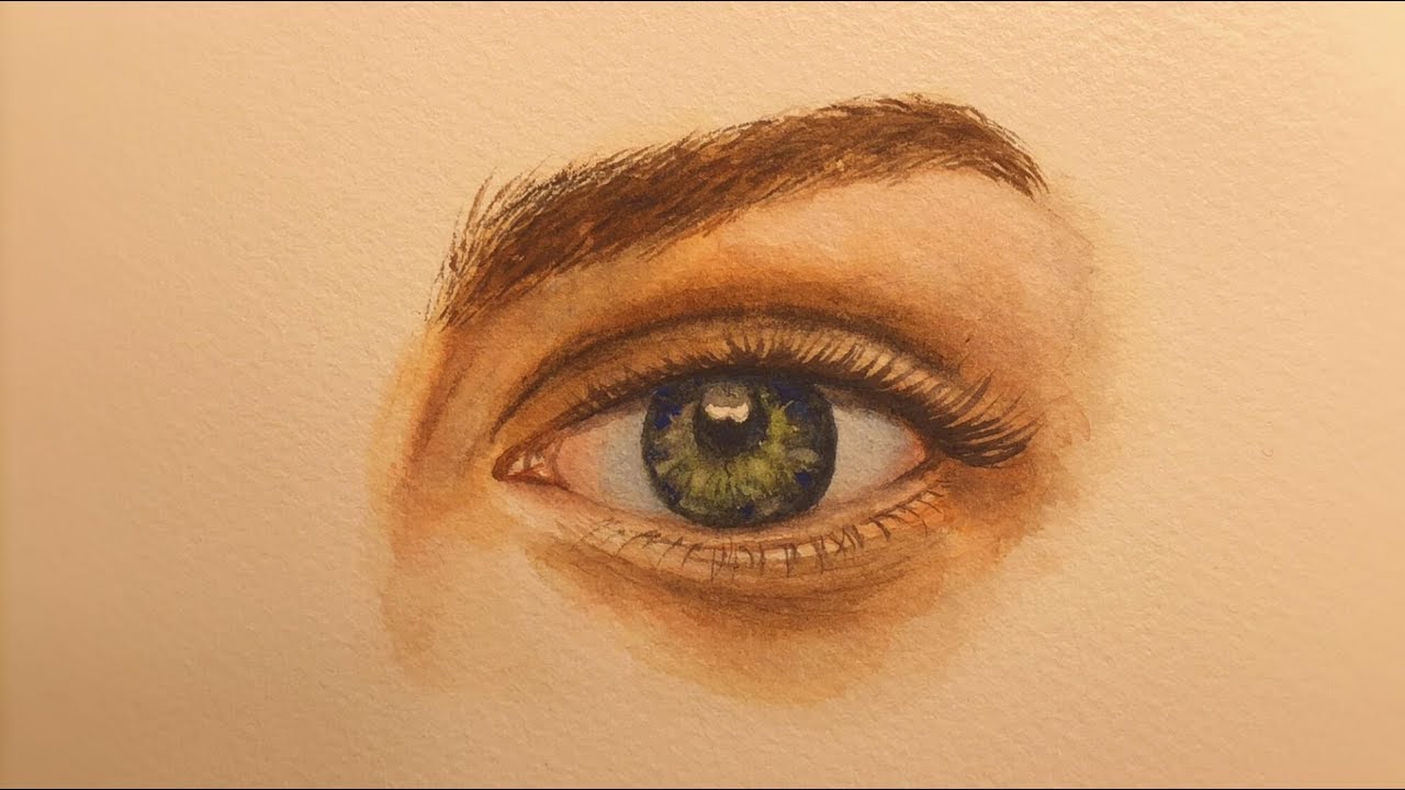 Part 2 水彩人像#4: 如何画眼睛watercolour portrait painting : eyes