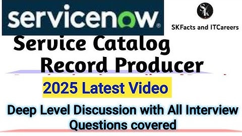 Servicenow Record Producer Latest video || #Servicenow #skfacts 