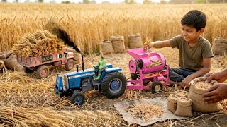 ​Full Engine Power! Massey Ferguson 385 Tractor | Wheat Thresher Extreme Load Test | 4K Ultra HD