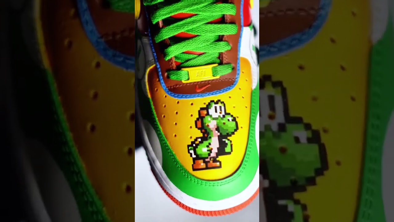 🍄 All over design on these Custom Mario Bros Af1s (@black_dessinator_kustom)