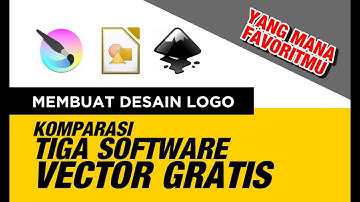 Komparasi Bikin Logo Pakai Tiga Software Vector Gratis Krita, LibreOffice Draw, Inkscape