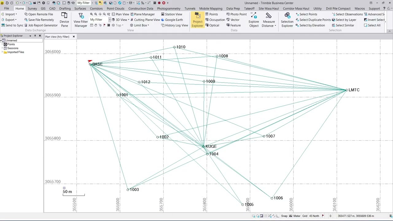 4. Static GNSS Post-Processing in Trimble Business Center | Step-by-Step | Kathmandu University
