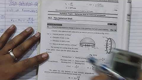 Thin cylindrical and spherical shell part2