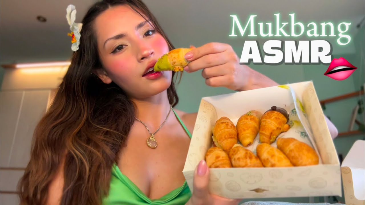 ASMR MUKBANG 👄 Comiendo Dulces Italianos (croissants de muchossabores)  