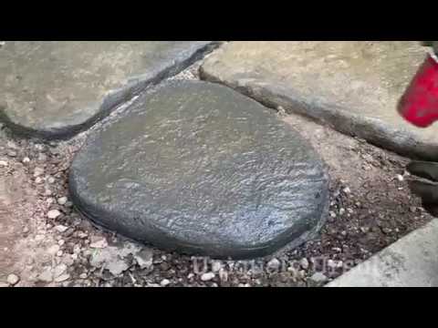 How to DIY large, irregular concrete stepping stones