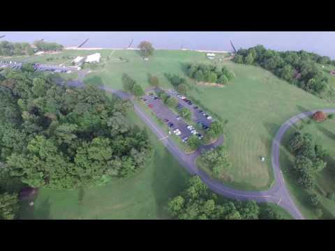 Flying Around A Beach And Picnic Park