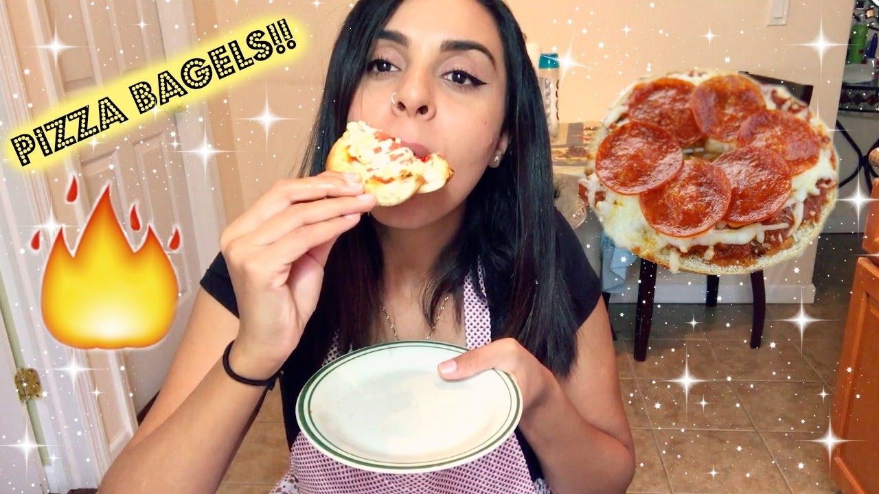 HOW TO MAKE PIZZA BAGELS!! ) YouTube