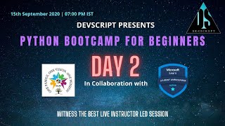 Famous Python BootCamp || DAY 2 || DevScript Profile