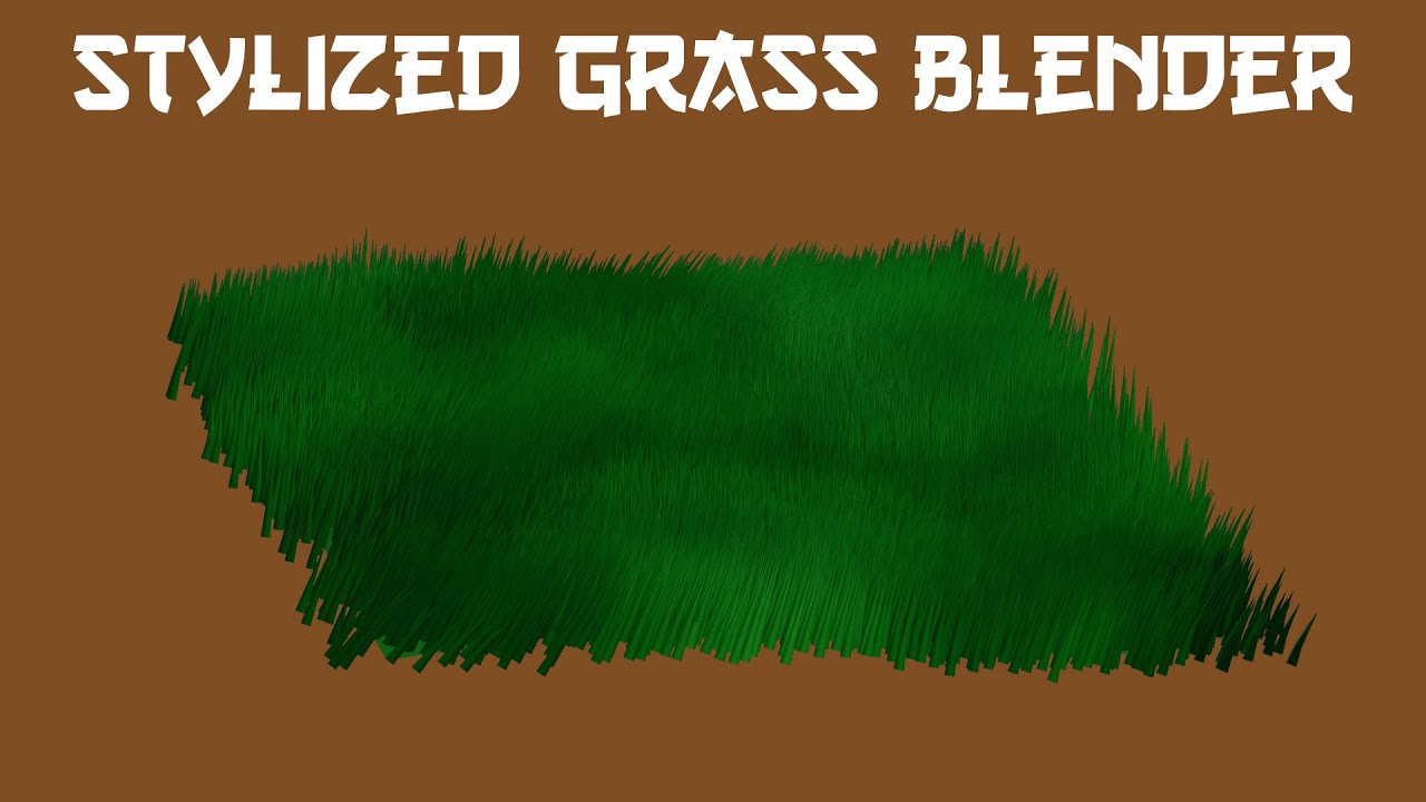 Make stylized grass in Blender | no commentary, for beginner - YouTube