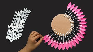 Beautiful Wall Hanging Using Cotton Earbuds/ Easy Paper Crafts For Home Decoration/ DIY Wall Hanging