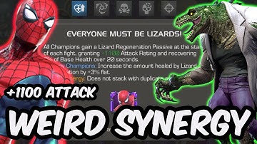 LIZARD HAS THE WEIRDEST SYNERGY OF 2025 - 1 STAR SPIDER-MAN GOD MODE?! - Marvel Contest of Champions