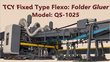 Flexo Printing Machine. Fixed Type. Folder Gluer Section