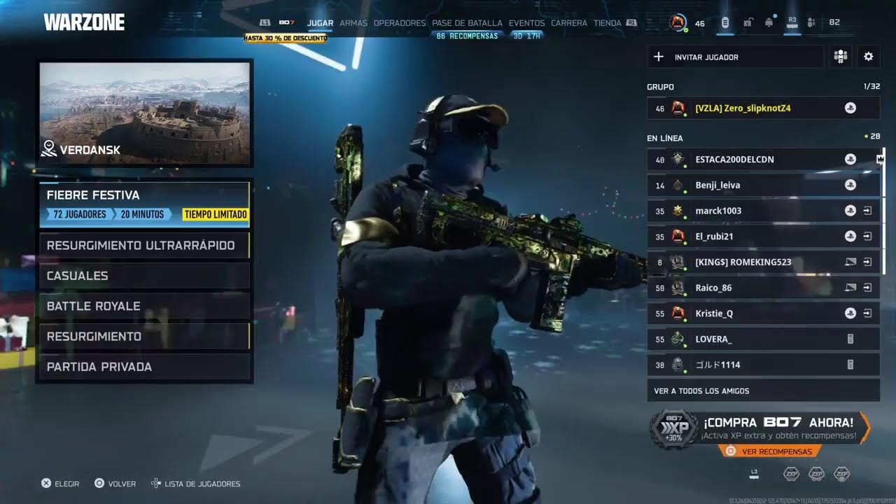 Warzone live máster pro gamer Venezuela