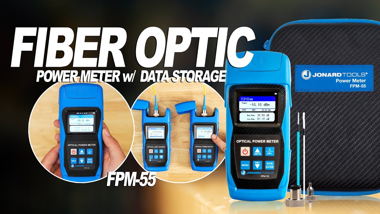 Jonard Fiber Optic Power Meter with Data Storage (-50 to +26 dBm