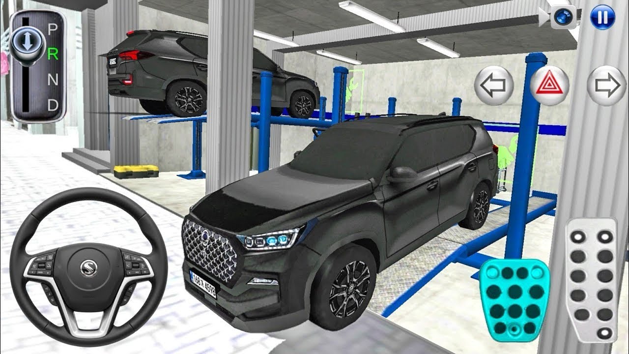 New Black Rexton SUV car in Auto Repair Shop - 3D Driving Class 2026 Android ios - Gameplay Car Game