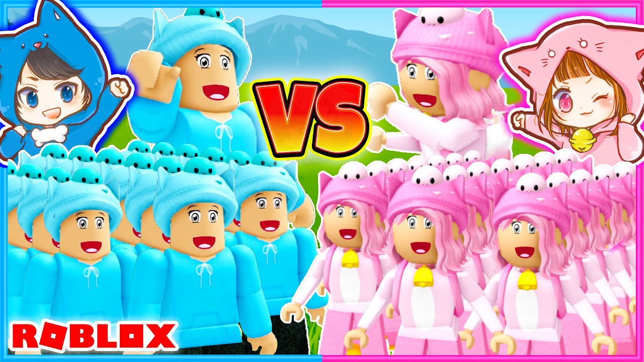 大量のちろるVS大量のぴの！🐶💥🐱どっちが勝つかな？💨【ROBLOX/ロ