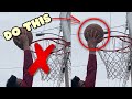 How to dunk a basketball with 1 and 2 hands no palming