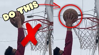 How To Dunk A Basketball With 1 And 2 Hands (No Palming)