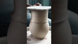 🖤 Learning How to Make a Two Part Vase 🖤 #pottery #studiopottery #ceramic #art #potterywheel
