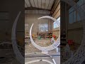 #Stainless steel sculpture#Woven moon sculpture#Handwoven#Artisan