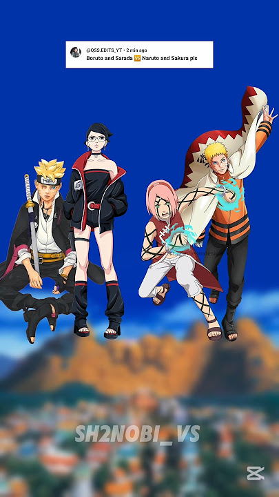 Sarada and Boruto 🆚️ Naruto and Sakura #naruto #boruto #sarada #sakura #narutoshippuden