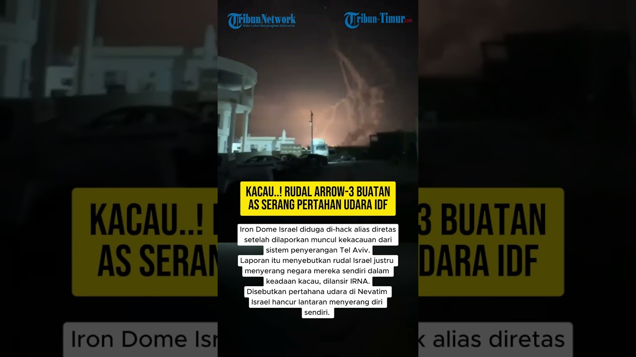 Kacau..! Rudal Arrow-3 Buatan AS Serang Pertahanan Udara IDF