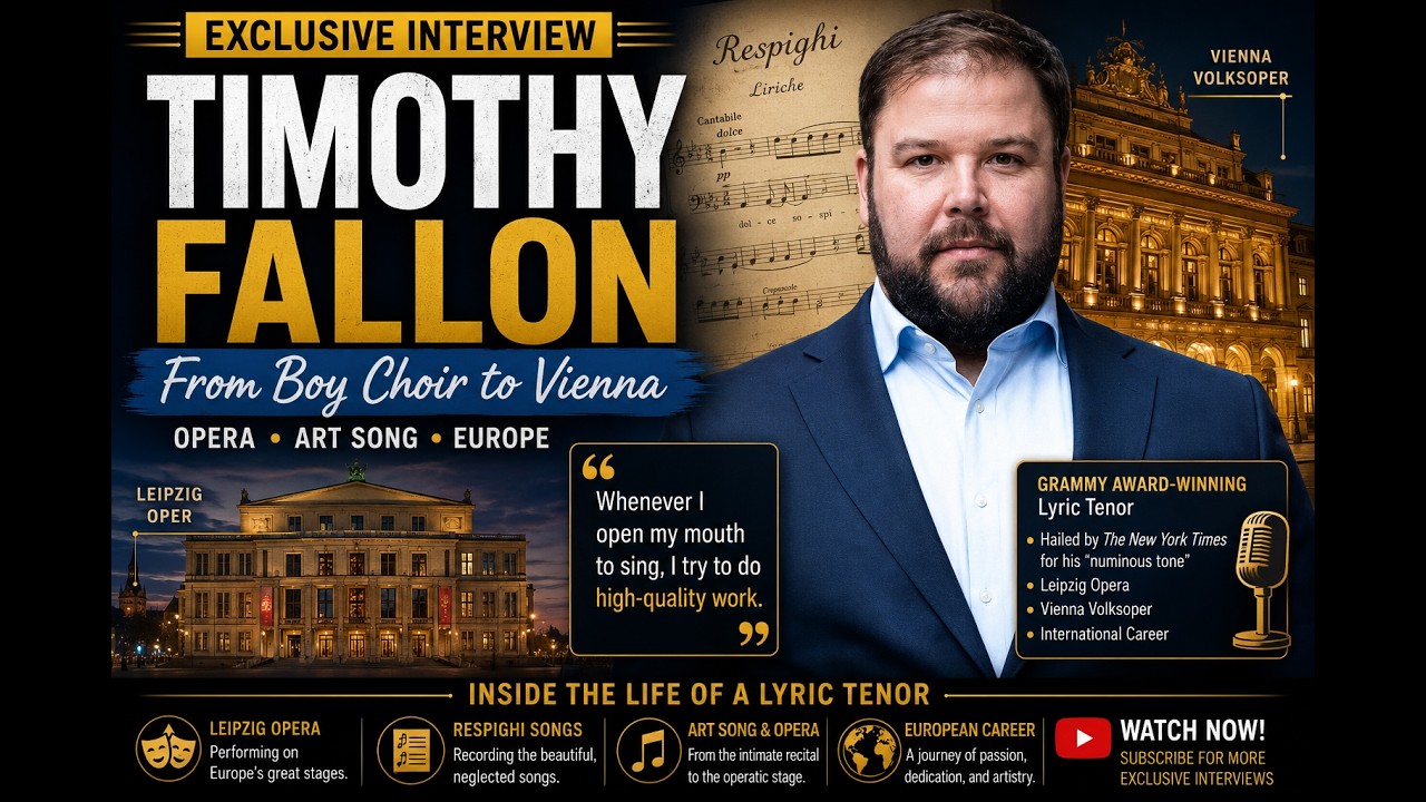 Timothy Fallon A Conversation with Grammy Winning Lyric Tenor Timothy Fallon - YouTube