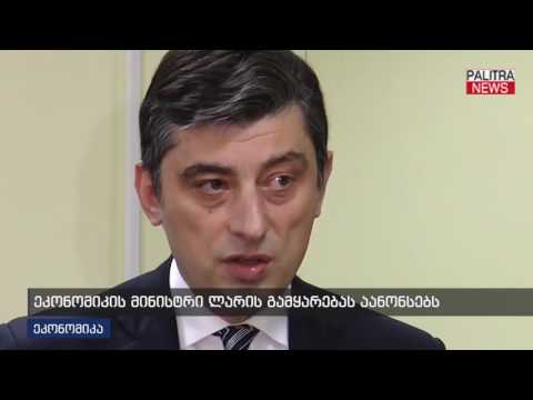 ეკონომიკის მინისტრი ლარის გამყარებას აანონსებს