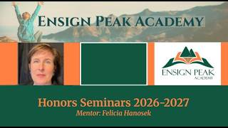 Honors Seminars for 2026-2027, with Felicia Hanosek