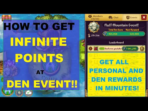 Merge Dragons! Hack Fluff Mountain Infinite Points! Get all Den Event Rewards!