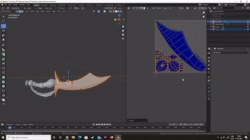 UV mapping of 3D pirate sword (timelapse)