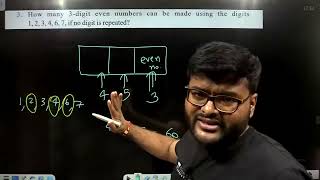 3. How many 3-digit even numbers can be made using the digits 1,2,3,4,6,7 if no digit is repeated?