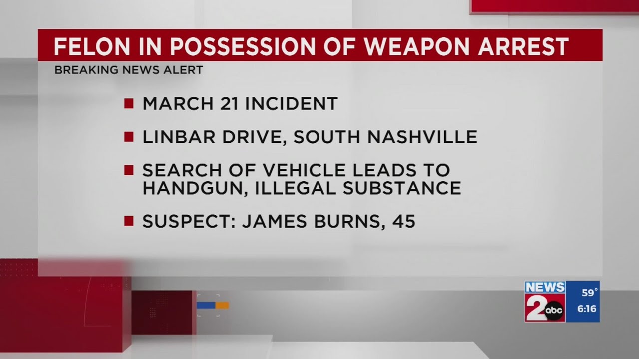 Felon charged with weapon possession after shooting incident - YouTube