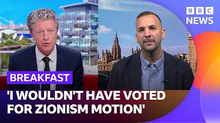Zack Polanski challenged on his party's 'Zionism is a form of racism' motion | BBC Breakfast