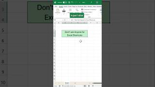 Excel Shortcuts In Just One Single Click