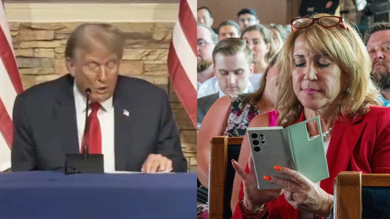 Trump fills “black church” with white people for bizarre speech