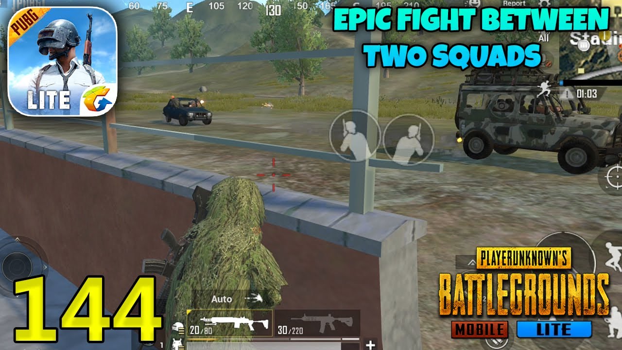 EPIC Fight Between Two Squads | PUBG Mobile Lite Solo Squad Gameplay